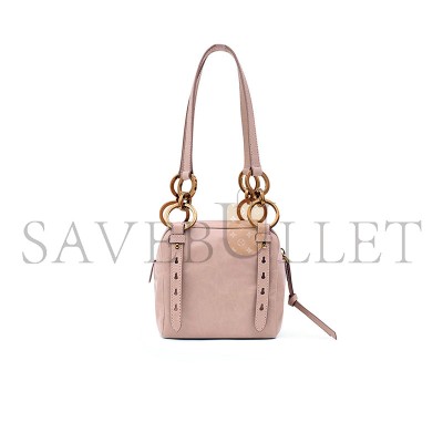 PRADA DANGLE LEATHER TOP-HANDLE MINI-BAGPOWDER PINK  (14.5*14*13.5cm)